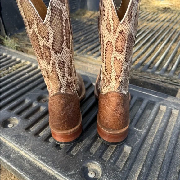 Women’s Boulet Brown leather and Snake boots 6.5 C - Picture 3 of 7